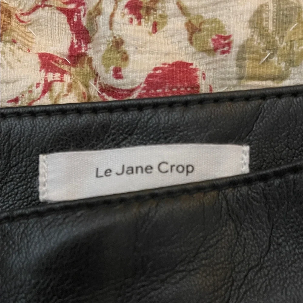 Frame Le Jane Crop Recycled Leather Pants - Picture 4 of 8